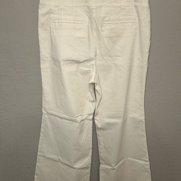 Anthropologie Maeve The Naomi Wide Leg White Flare Pants - Picture 6 of 13